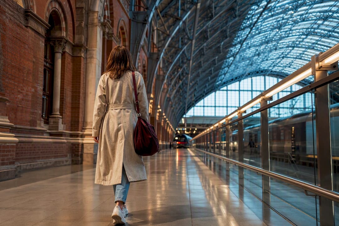 Traveler departing London for Paris