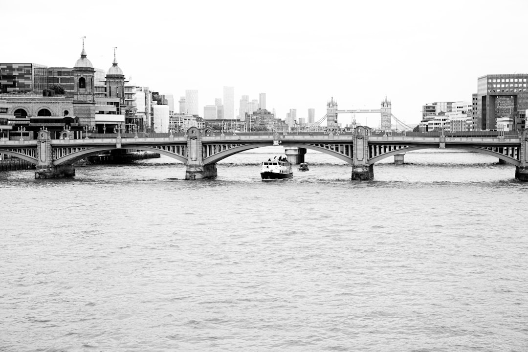 London Bridge and The Shard from the Thames, Southwark