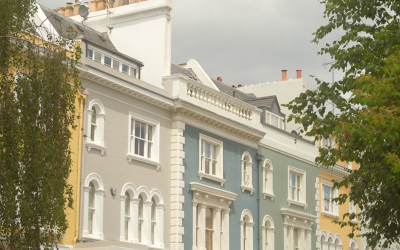 Notting Hill colorful houses London