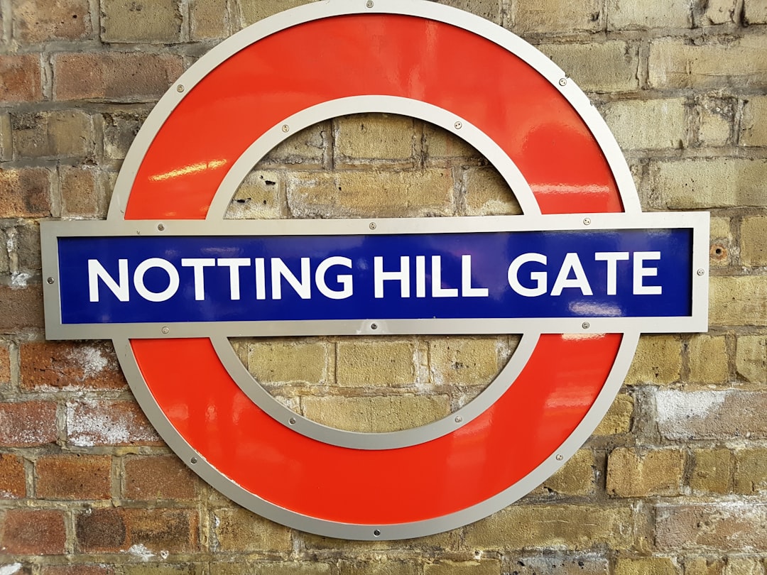 Notting Hill Gate Underground station sign, West London